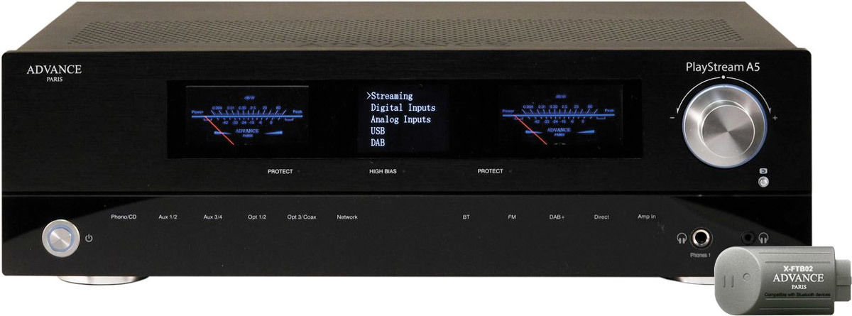 Amplis hi-fi stéréo Advance Paris PlayStream A5 + X-FTB02
