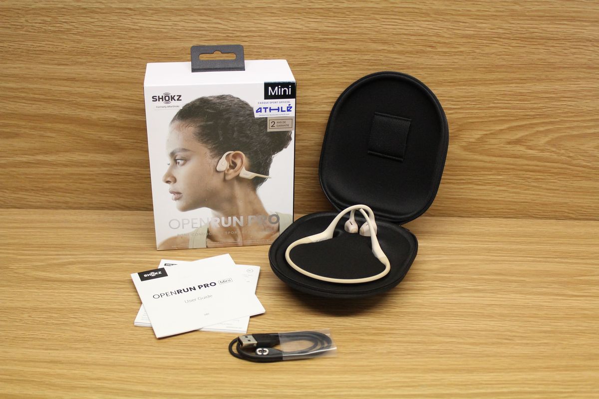 Shokz Open Run Pro Mini Beige - Écouteurs Bluetooth