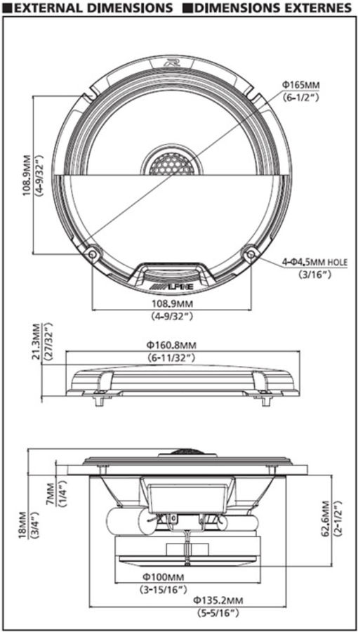 Haut-parleur voiture Alpine R2-S65