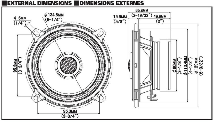 Schéma dimensions