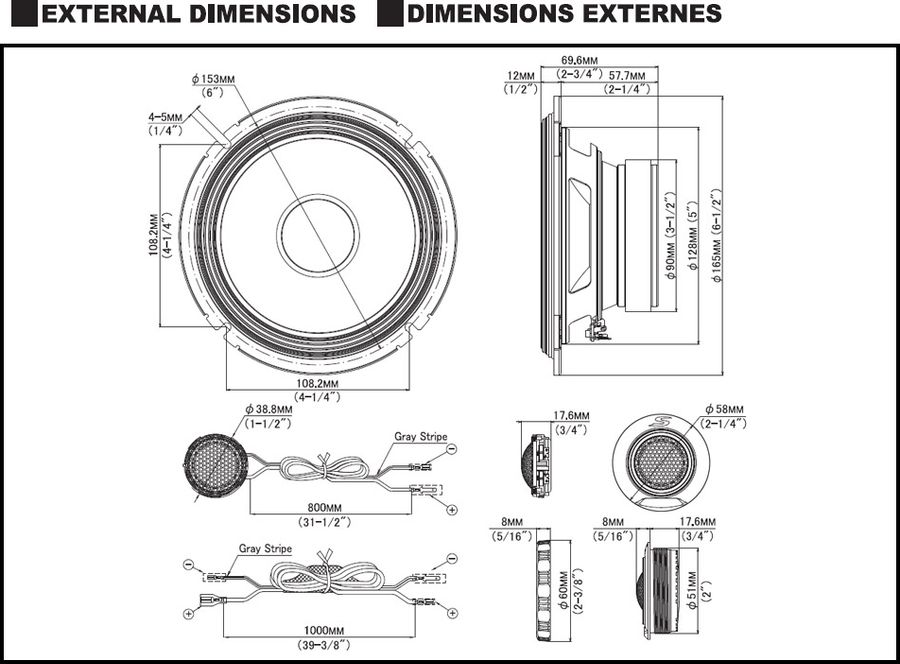 schéma dimensions
