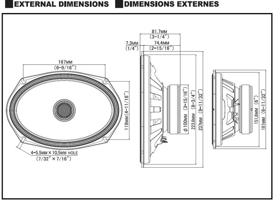 Schéma dimensions