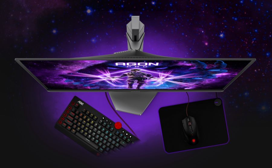 Spécialement conçu pour l'eSport, le pied ergonomique du moniteur AOC Agon Pro AG276QZD2 occupe peu d'espace, laissant ainsi place aux périphériques pour optimiser les performances en compétition.