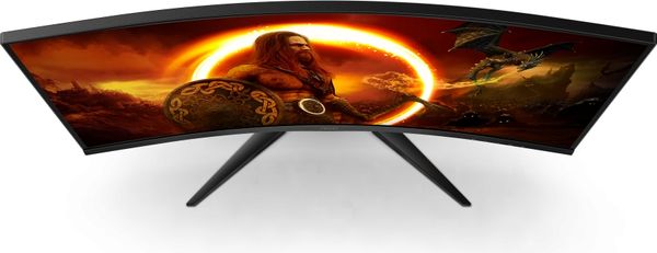 La dalle incurvée du moniteur AOC Gaming C32G2ZE/BK immerge davantage dans les jeux vidéo.