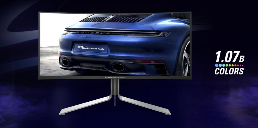 Moniteur ultrawide AOC Agon Pro PD34 avec prise en charge des gamuts sRGB, DCI-P3 et Adobe RGB.