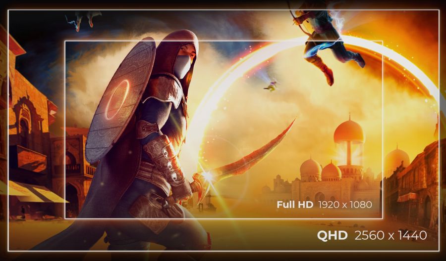 Le moniteur de jeu offre une définition 1440p pour ne rater aucun détail dans les jeux vidéo.