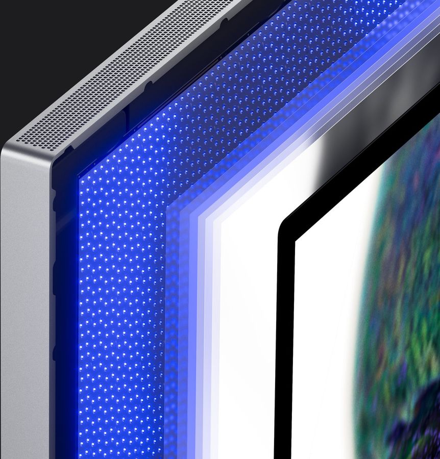 Dalle Mini-LED Apple Studio Display XDR 5K avec contraste &eacute;lev&eacute; et pr&eacute;cision lumineuse