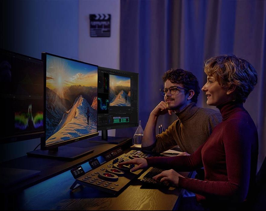 L'écran de bureau professionnel Asus ProArt Display OLED PA27DCE-K prend en charge le sRGB, l'Adobe RGB, le DCI-P3 et le Rec. 2020.