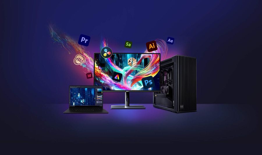 Le moniteur professionnel Asus ProArt Display PA27JCV couvre les espaces colorimétriques sRGB, DCI-P3 et Adobe RGB.