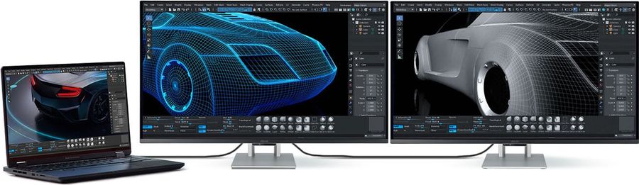 Le moniteur pro Asus ProArt Display OLED PA32UCDM dispose de deux ports USB-C Thunderbolt 4, idéals pour le chaînage en configuration multi-écrans.
