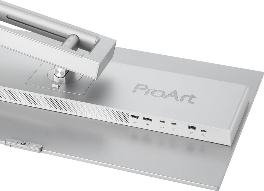 ALT &ndash; Version 1 Connectique du moniteur Asus ProArt Display PA32UCDMR-K avec Thunderbolt 4, HDMI 2.1 et DisplayPort.