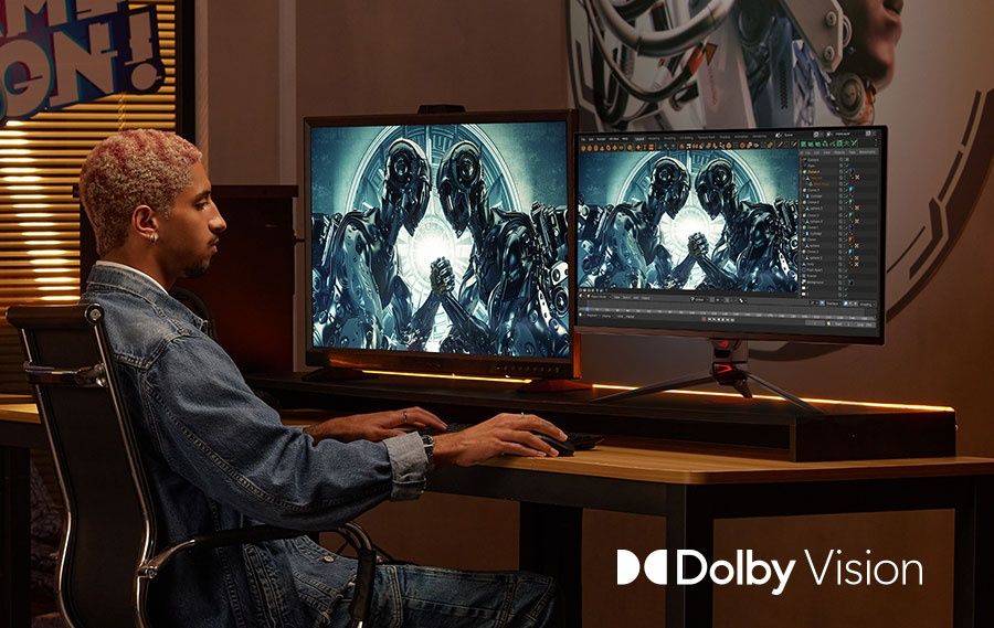 Le moniteur UHD 4K Asus ROG Swift OLED PG27UCDM dispose d'une dalle QD-OLED.