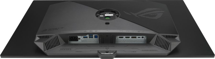 Connectique de l&rsquo;Asus ROG Swift OLED PG32UCDM3 avec DisplayPort 2.1a, HDMI 2.1 et USB-C 90 W