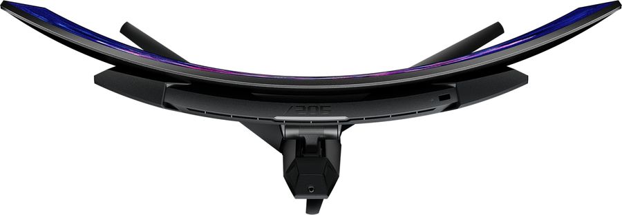 La dalle du moniteur de jeu Asus ROG Swift OLED PG34WCDM est incurv&eacute;e.