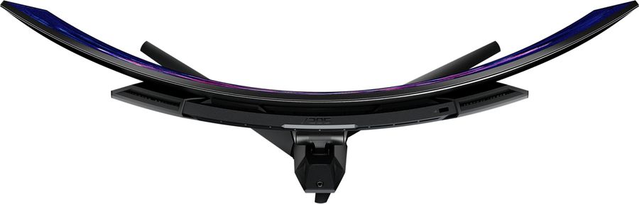 La dalle du moniteur de jeu Asus ROG Swift OLED PG39WCDM est incurvée.