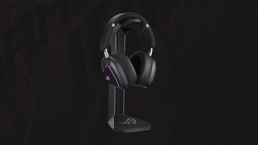 Support casque Asus ROG Throne II Core en aluminium, avec logo ROG et design gamer