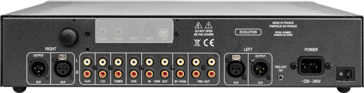 Connectique du pré-ampli Atoll PR300 Evolution