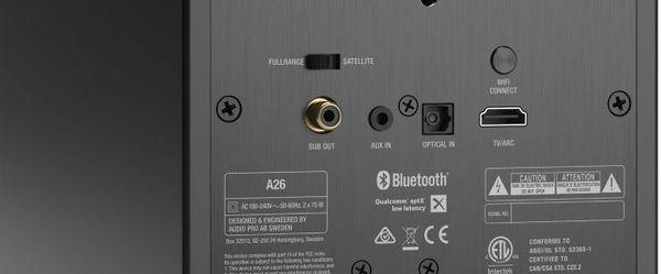 Enceinte Hifi A36 Noir Audio Pro 2 x 75 watts Entrée HDMI ARC - Kit-M