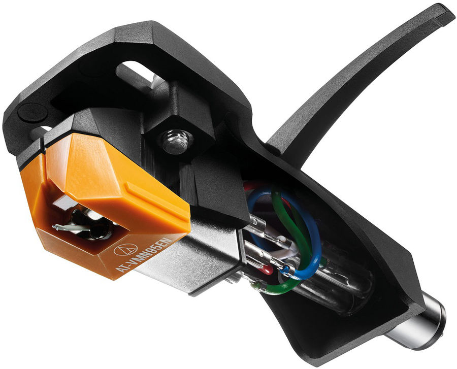 Audio Technica AT-VM95EN/H Headshell/Dual Moving Magnet Cartridge (Black/Orange)
