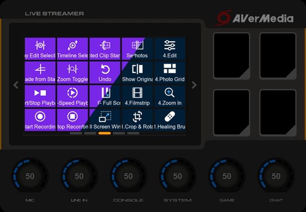 Le deck AVerMedia Live Streamer Nexus (AX310) offre une interface tactile totalement personnalisable.