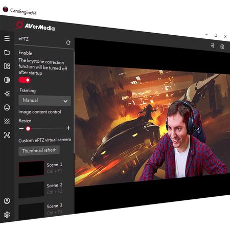 CamEngine permet d'am&eacute;liorer l'image provenant du boitier d&rsquo;acquisition AVerMedia Live Streamer CAP 4K (BU113).
