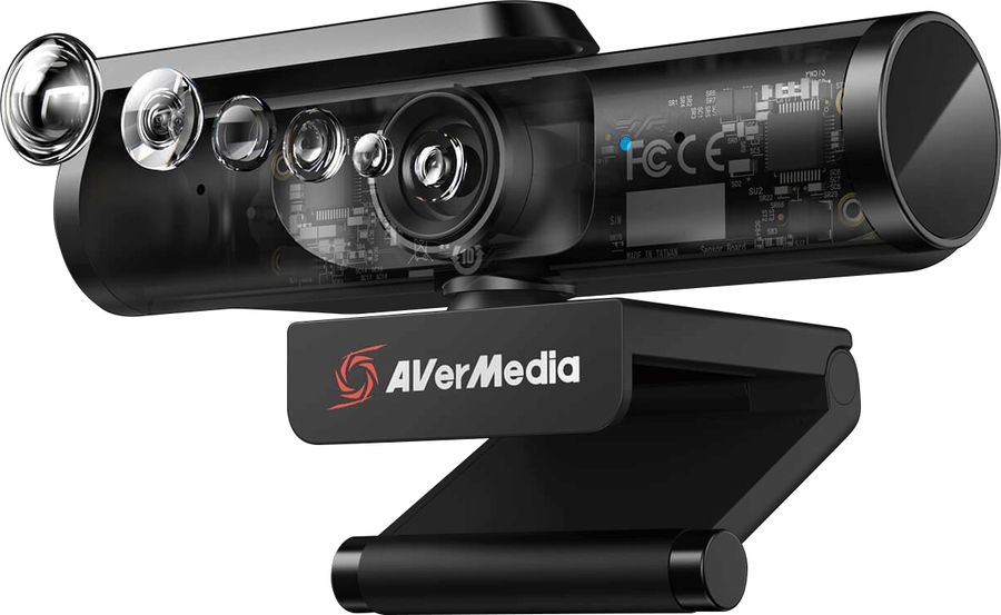 La webcam 4K AVerMedia Live Streamer CAM 513 (PW513) dispose d'un objectif professionnel en verre.