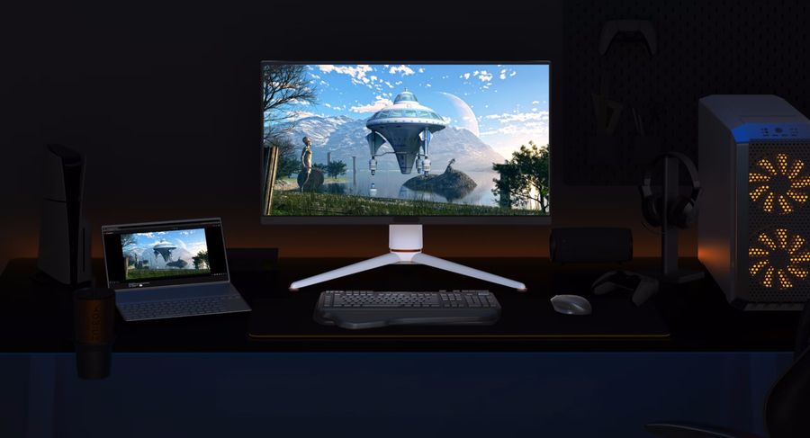 &Eacute;cran gaming BenQ Mobiuz EX271U avec couverture P3 de 95 % et modes couleur Display P3, sRGB et HDRi