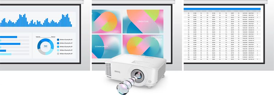 BenQ MW560 : lentilles en verre véritable