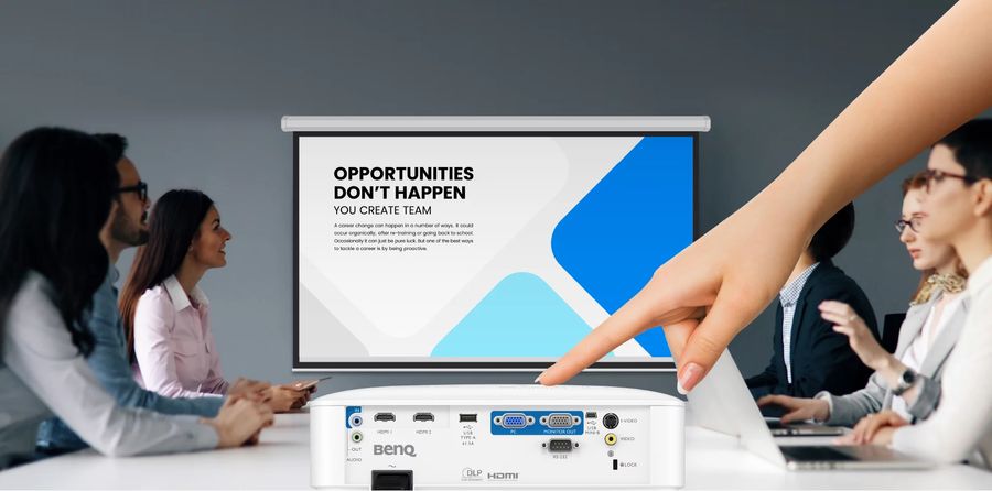  BenQ MW560 : mise en situation présentation professionnelle