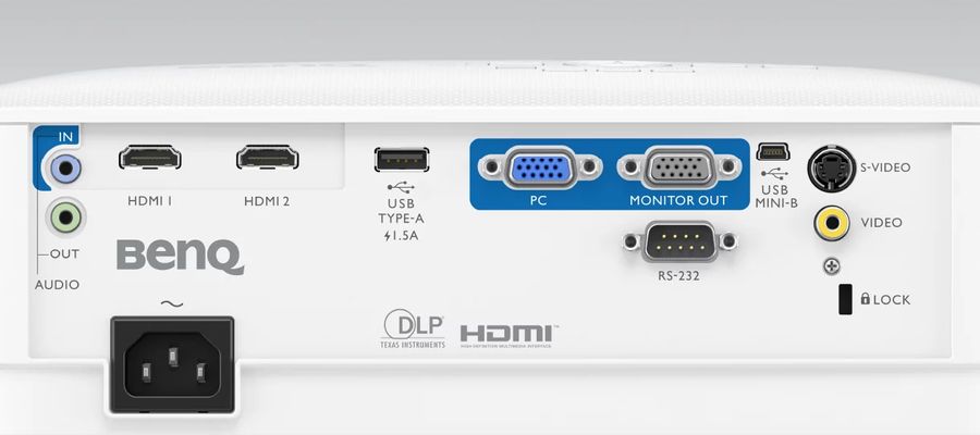 BenQ MW560 : connectique