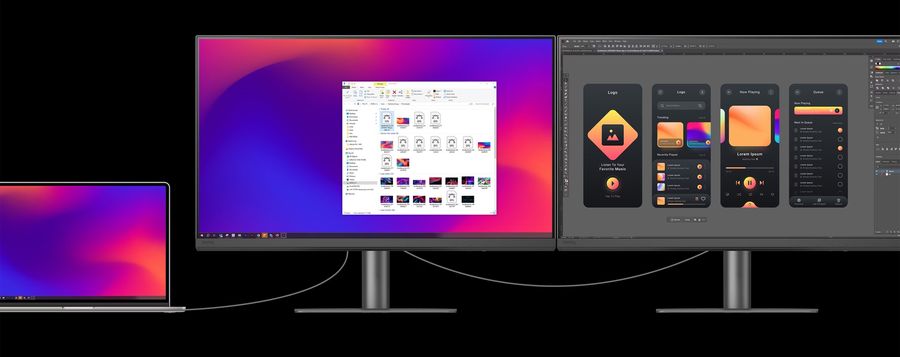 L’écran professionnel BenQ DesignVue PD2706QN prend en charge le chaînage en USB-C, tandis que le Multi-Stream Transport facilite l’installation de plusieurs écrans.
