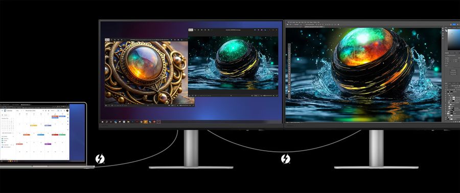 Connectique Thunderbolt 4 du moniteur PC BenQ Creative Pro PD2730S