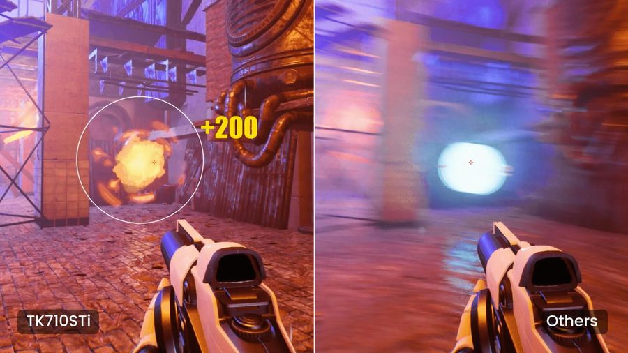 Pour une plus grande fluidité dans les jeux vidéo, le vidéoprojecteur BenQ TK710STi peut atteindre une fréquence de rafraichissement de 240 Hz !