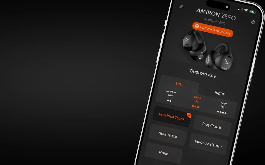 Application mobile Beyerdynamic pour réglages audio, commandes tactiles et mises à jour des Amiron Zero.