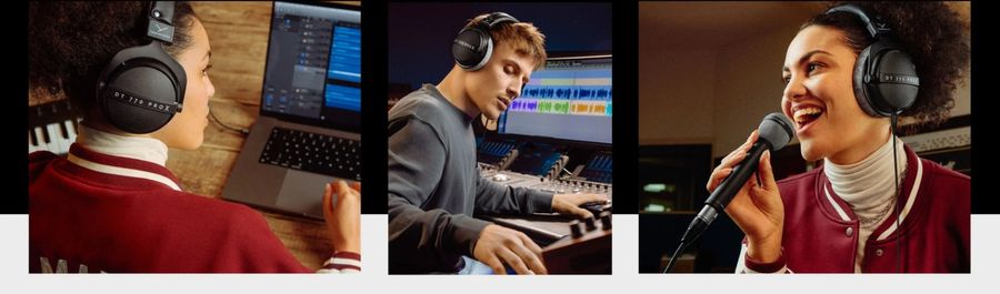  Casque Beyerdynamic DT 770 Pro X avec coussinets souples pour un confort prolongé en studio.