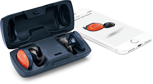 orange bose wireless earbuds