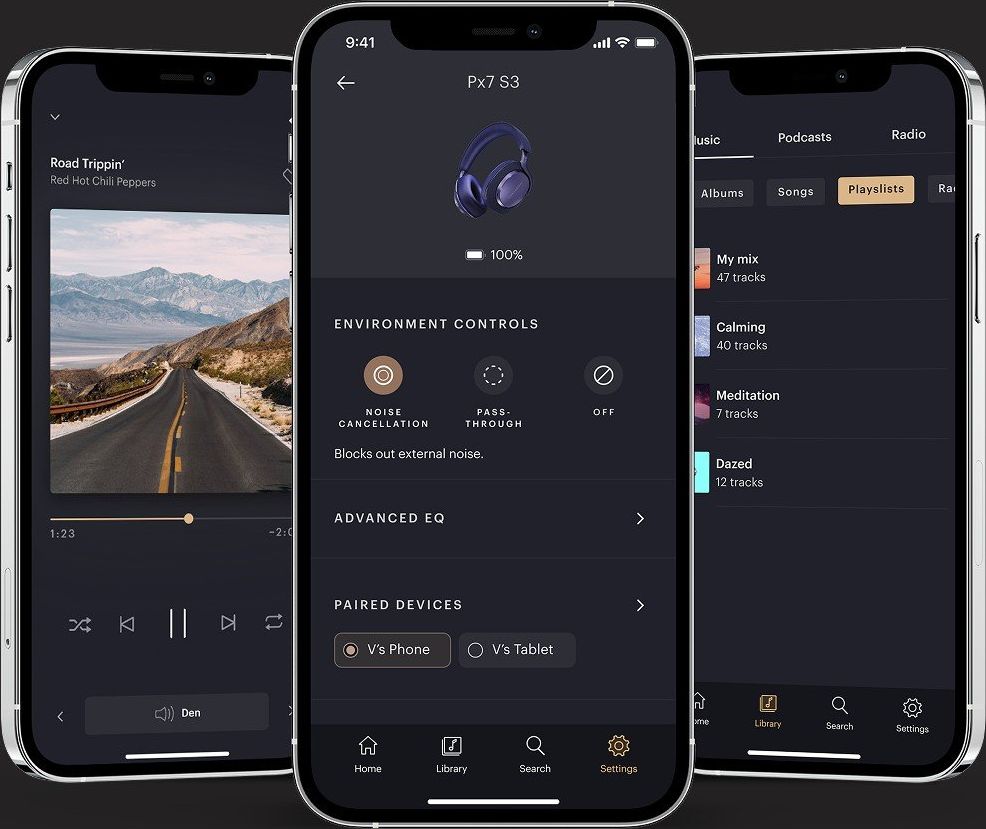 Application du casque B&W Px7 S3