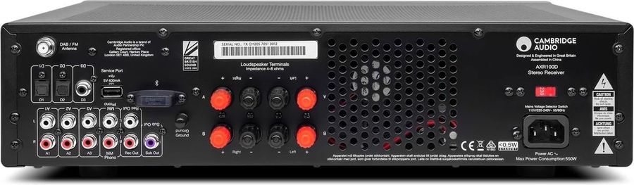 Connectique Cambridge Audio AX R100