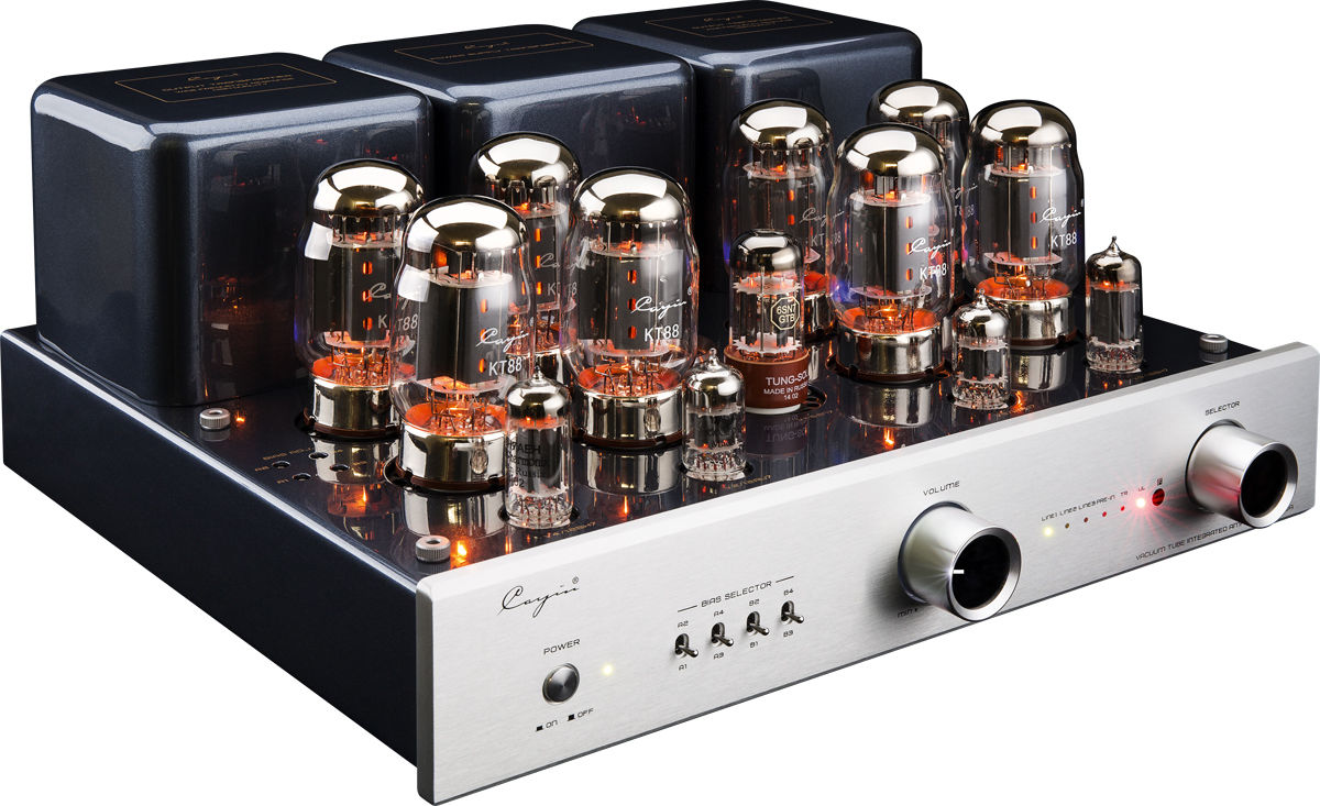 Cayin CS-100A KT88 Silver - Amplificateur HiFi Int&eacute;gr&eacute; &agrave; Tubes