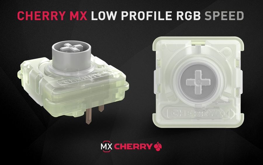 Zoom sur l'interrupteur mécanique Low Profile Cherry MX Speed Silver  