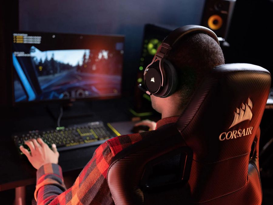 Casque gaming&nbsp;Corsair Virtuoso RGB Wireless : mise en situation jeux 