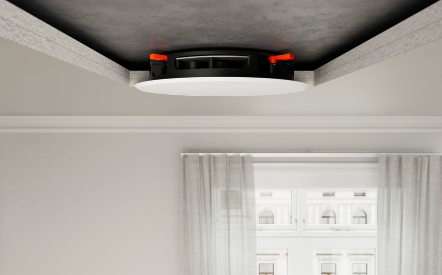 Enceinte encastrable Dali Phantom K60 LP, mise en situation plafond