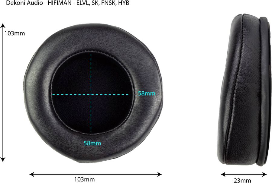 Schéma dimensions casque HiFiMAN