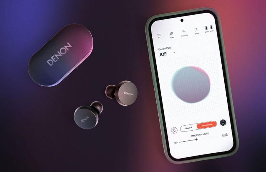 Application Denon Headphones &agrave; c&ocirc;t&eacute; des &eacute;couteurs Denon PerL