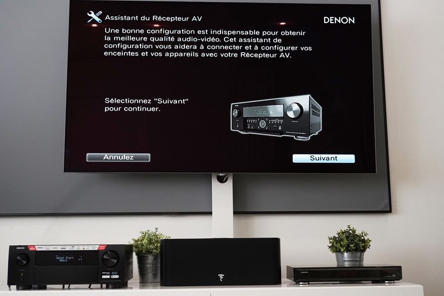 Assistant de configuration d'un ampli home-cinéma