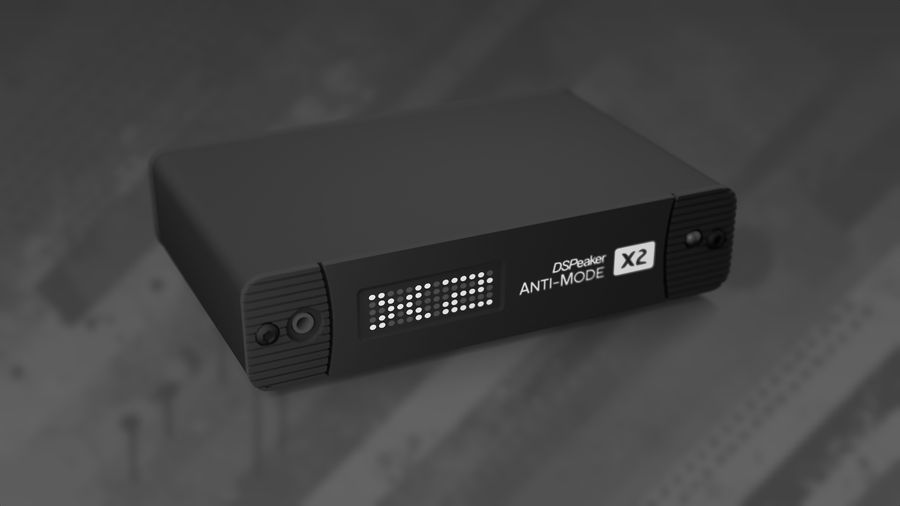 Processeur audio DSPeaker Anti-Mode X2D pour la correction acoustique automatique d’une pièce d’écoute.