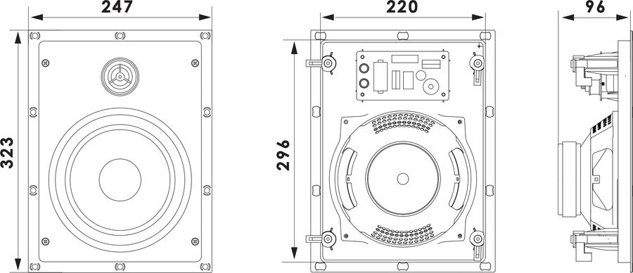 Schéma dimensions Elipson INF IW8 Schéma dimensions Elipson INF IW8