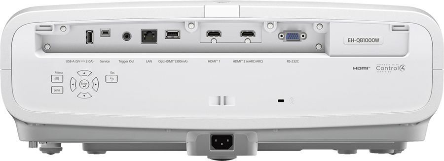 Epson EH-QB1000 : connectique HDMI 2.1 avec canal de retour audio ARC