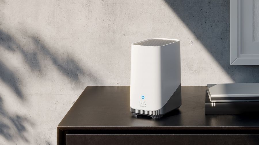 Hub de sécurité eufy HomeBase 3 avec stockage local sécurisé et compatibilité intelligente pour caméras et capteurs.