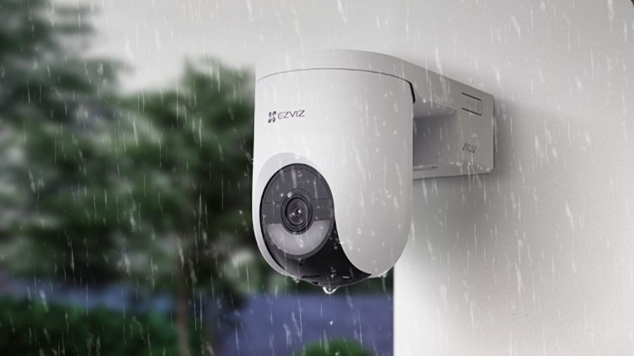 Caméra Ezviz HB8 Lite 2K+ sans fil avec batterie intégrée, vision nocturne et détection intelligente.